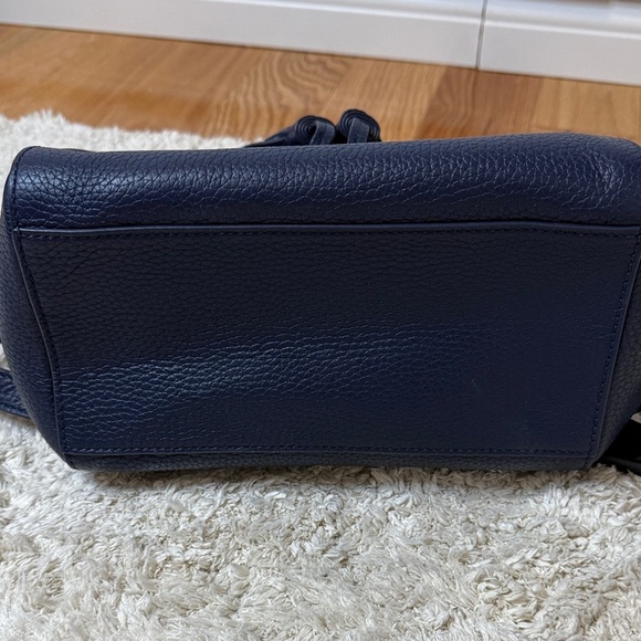 Tory Butch Mini Thea Backpack Navy Blue - Picture 3 of 10